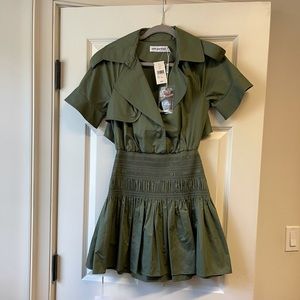 Self-Portrait Khaki Trench Dress